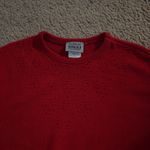 Vintage Nikki Vibrant Red Women's Crew Neck Sweater Shirt Holiday Minimal Size L Photo 2