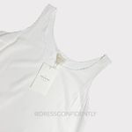 Sézane Lucie Scallop Trim Silk Top, Ecru, FR42/US10 Photo 5