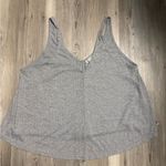 Free People oversized small ribbed Grey tank top with a relaxed Photo 0