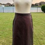See By Chloe Metallic Dark Red Stripe Pencil Skirt Photo 0
