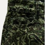 ZARA NWOT Stüssy Paisley Camo Corduroy Velvet Pants Green Bloggers Fave SZ-4 Photo 4
