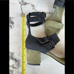 Frēda Salvador Military Green/Black Suede Cage Sandals Size 9 Black Photo 10