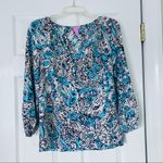 Lilly Pulitzer Sarabeth top in Shorely Blue silk XS Photo 1