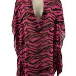 Victoria's Secret  Pink Black Animal Print Semi Sheer Swim Cover XS/S Photo 0