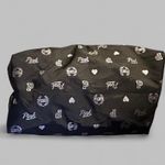 Victoria's Secret Victoria’s Secret PINK Black & Silver Tote Bag with Zipper Photo 4