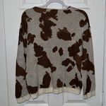 Altar'd State Altar’d State Brown and Cream Cow Print V Neck Sweat Size XS Photo 1
