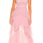 BCBGMAXAZRIA  Corset Tulle Gown in Pink Tint Photo 0