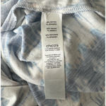 Chico's  Shirt Womens Large Blue White Geometric‎ Printed Top Art to Wear Artsy Photo 7