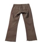 7 For All Mankind Green Crop Flared Jeans Size 27 Photo 6