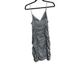 ZARA NWT SATIN EFFECT DRAPED DRESS BLOGGERS FAV GRAY / SILVER SMALL Photo 12
