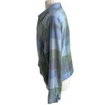 Christopher & Banks  Plaid Shacket Womens Sz Large Blue Green Campcore Chenille Photo 3