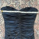Lucy in the Sky Metallic Ruched Strapless Dress in Navy Size Medium Photo 4