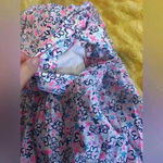 Lilly Pulitzer  Womens Novella Tiered Dress Multi Fun Sun Repeat Ditsy Pockets L Photo 9