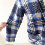 Aritzia Wilfred Free Off-Duty Neelam Wool Blend Jacket Blue Black Plaid | XXS Photo 3