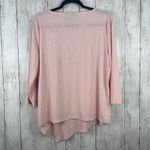 Chico's  Top Women 2 US L Pink Asymmetric Lightweight Casual Blouse Basic Everyday Photo 6