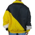 Vintage 80s Black White & Yellow Colorblock Puffer Coat Size L Photo 1
