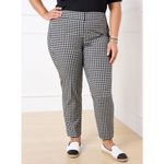 Talbots Chatham Ankle Pants Black White Gingham Check Women Size 16 Cottage Photo 1