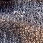 Fendi Textured Leather Logo Shopping Tote & Detachable Pouch Photo 8