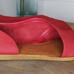 1. State Red Leather Celvin Slip On Open Almond Toe Sandals Size 10 Photo 0