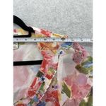 Vertigo Paris  Women's Blouse Button Front Floral Short Sleeve Size XS Bow Tie Photo 7