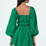 Princess Polly NWT Halton Green Long Sleeve Short Mini Dress- Size 6 Photo 2