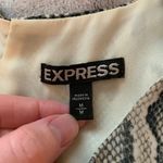 EXPRESS Snakeskin Print Top Womens Size Medium Beige Sleeveless Blouse Cutout Photo 4