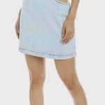 We Wore What Light Wash Cut Out Mini Denim Skirt Size XS Photo 0