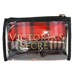 Victoria's Secret  4 PIECE Bag Set PLAID LAUNDRY LINGERIE SHOE Clear MAKE UP Case Photo 1