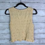 Madewell  Boatneck Smocked Tank Top Yellow Size Small Photo 1