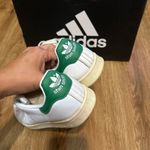 Adidas Stan Smith white green lace up shoes sneakers women’s 8 / men’s 7 Photo 4