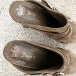 Juicy Couture Collette Suede Slip On Wood Mules Platform Shoes Buckle Y2K Size 8 Photo 4