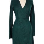 Lulus Literary Lover Forest Green Wrap Sweater Dress XS NWT Photo 5