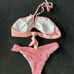 Boutique Pink Ruched halter bikini set Photo 6