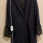 Helene Berman NWT $228 Navy 'Future College' Notch Collar Lined Buttoned Coat S Photo 12