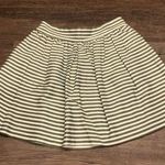 Pins & Needles Full Pleated Mini Skirt Pockets Ivory Green 2 Unlined Stripes Zip Photo 1