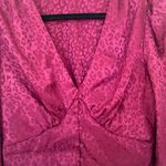 Milk and Honey  cheetah print silky long sleeve button up top Photo 2