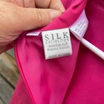 Silk Collection Bright pink 100% silk size 10 lined sheath dress. Photo 3
