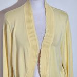 Jessica Howard  Yellow Open Front Cropped Cardigan NWT Size XL Yellow Sweater Photo 3