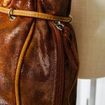 Pietro Alessandro New York Leather Gold Shimmer Hobo Bag Purse Y2K Designer Photo 7