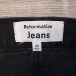 Reformation Peyton zip Up Ultra High Waist Bootcut Black Jeans Size 26 Photo 3