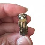 Vintage Silver Gold Clip On Chunky Hoop Earrings Photo 3