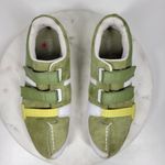 Lacoste Womens Vito Driving Shoe 9 Green White Leather Suede Hook & Loop Sneaker Photo 12
