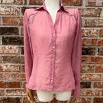 Wet Seal Vintage Y2K Pink Long Sleeve Fitted Button Down Shirt Photo 4