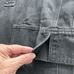 Madewell $128 Womens Patch Pocket Long Sleeve Black Denim Mini Shirtdress Size S Photo 7