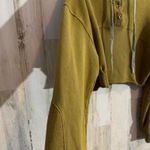 POL Women's Olive Green Cropped Hoodie Medium Top Long Sleeve Photo 4