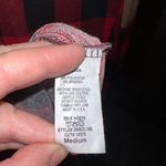 a.gain  black and red plaid open front cardigan with brown faux suede elbows Photo 4