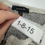 Drew  Jacket Womens Small Cream Boucle Tweed‎ Knit Zip Anthropologie Photo 2