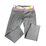 Everlast Workout Leggings/Pants Gray w/Floral Waistband Cropped SMALL Stretch Photo 0