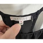 Active Black Spaghetti Strap Loose Fit, Razorback Blouse Size M Photo 1