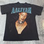Aaliyah Unisex Black Cotton Short Sleeve T Photo 0